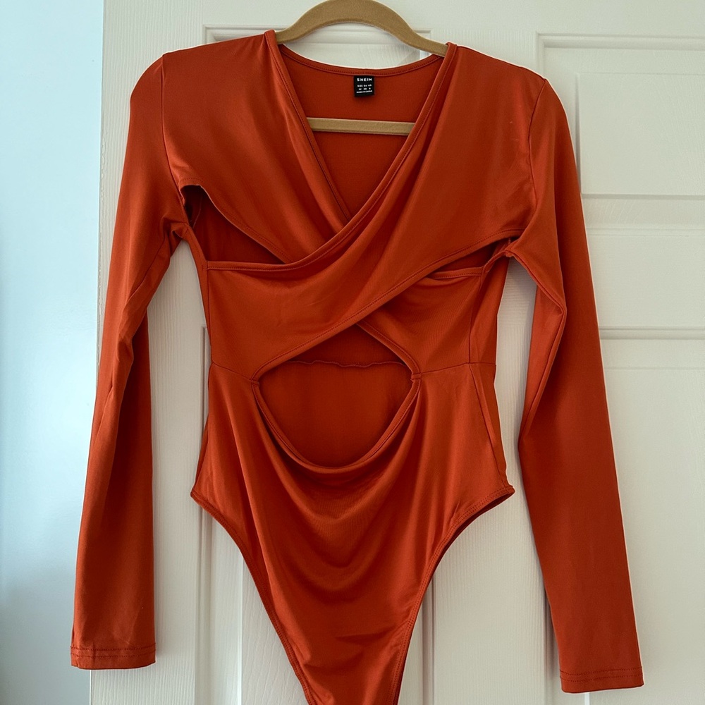 SHEIN rusty orange body suit